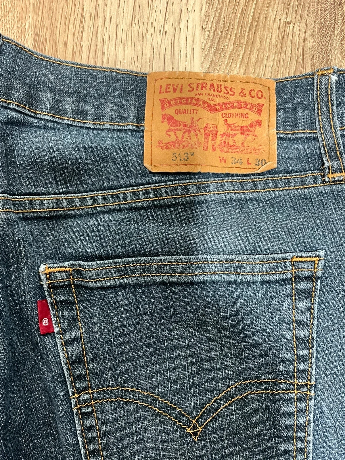 Jean Levi’s Homme 513 Slim Straight W34 L30 Vintage Noir Lvh 219 – photo 9
